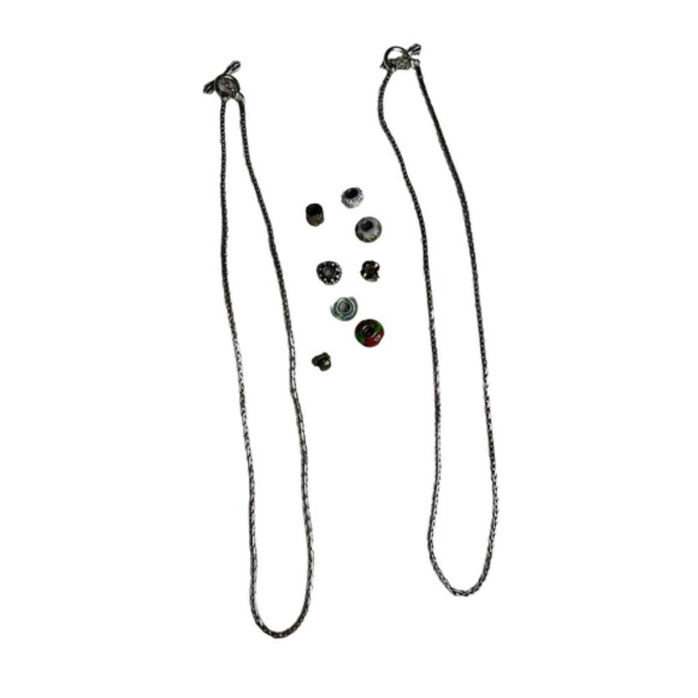 (2) Pandora Charm Necklaces with charms